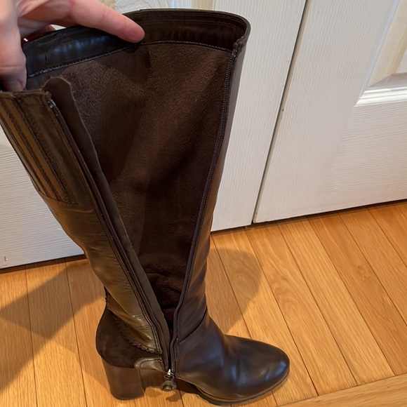 Fabianelli Italian Crafted Leather Knee High Heeled Boots Size 38 - Picture 9 of 11